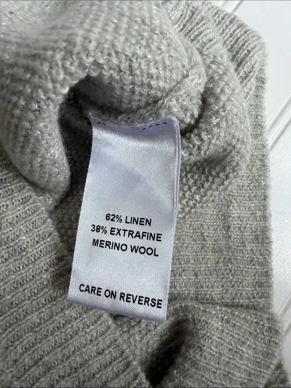 (312Billy Reid Men’s Large Linen Merino Wool Crewneck Sweater Made in Italy Gray